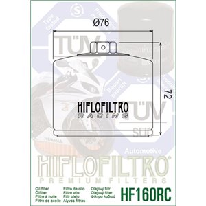 Filtre à huile HIFLOFILTRO Racing - HF160RC