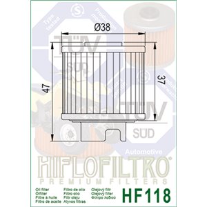 Filtre à huile HIFLOFILTRO - HF118