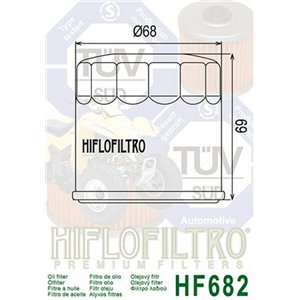 Filtre à huile HIFLOFILTRO - HF682