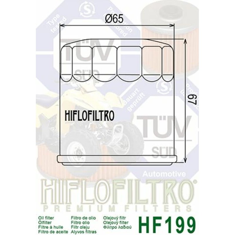 Filtre à huile HIFLOFILTRO - HF199 Filtre à huile HIFLOFILTRO - HF199