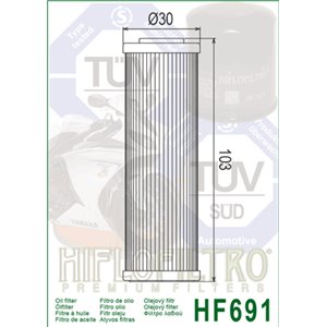 Filtre à huile HIFLOFILTRO - HF691