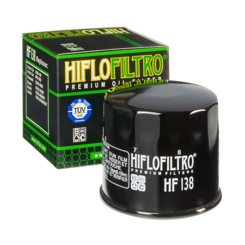 Filtre à huile HIFLOFILTRO Noir brillant - HF138 Filtre à huile HIFLOFILTRO Noir brillant - HF138
