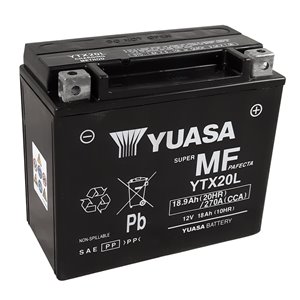 Batterie YUASA W/C sans entretien activée usine - YTX20L FA