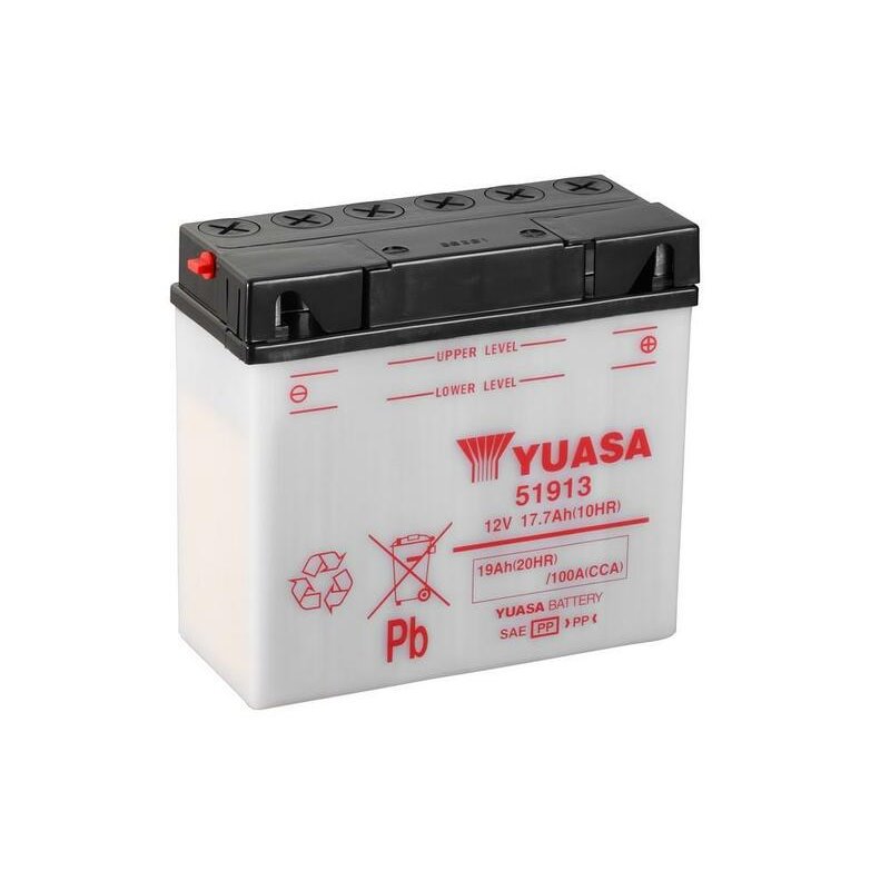 Batterie YUASA conventionnelle sans pack acide - 51913 Batterie YUASA conventionnelle sans pack acide - 51913