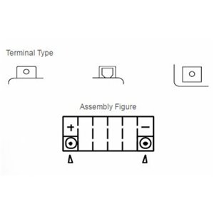 Batterie YUASA sans entretien avec pack acide - YTX12-BS