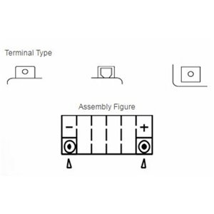 Batterie YUASA sans entretien avec pack acide - YTX4L-BS