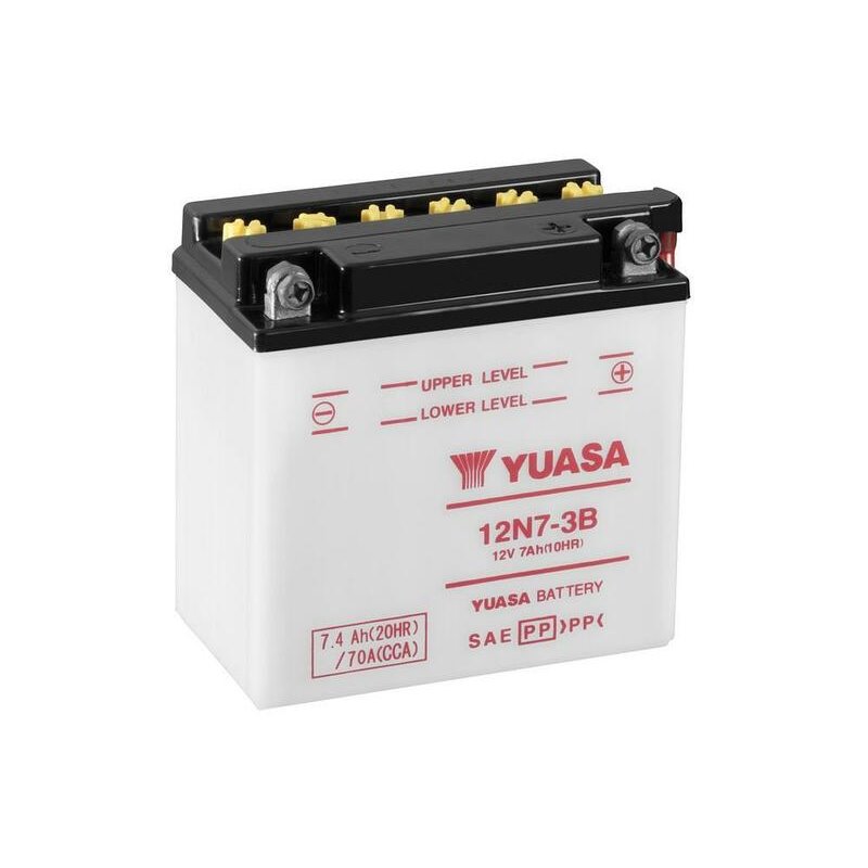 Batterie YUASA conventionnelle sans pack acide - 12N7-3B Batterie YUASA conventionnelle sans pack acide - 12N7-3B
