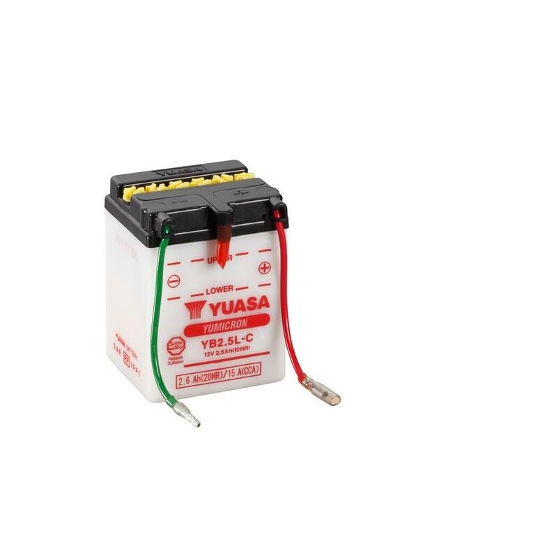 Batterie YUASA conventionnelle sans pack acide - YB2.5L-C Batterie YUASA conventionnelle sans pack acide - YB2.5L-C