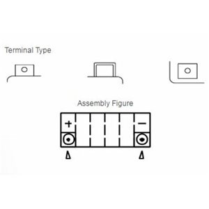 Batterie YUASA sans entretien avec pack acide - YT9B-BS