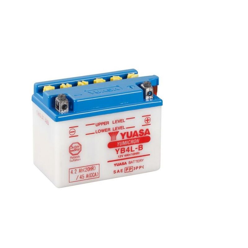 Batterie YUASA conventionnelle avec pack acide - YB4L-B Batterie YUASA conventionnelle avec pack acide - YB4L-B
