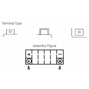 Batterie YUASA sans entretien avec pack acide - YT14B-BS