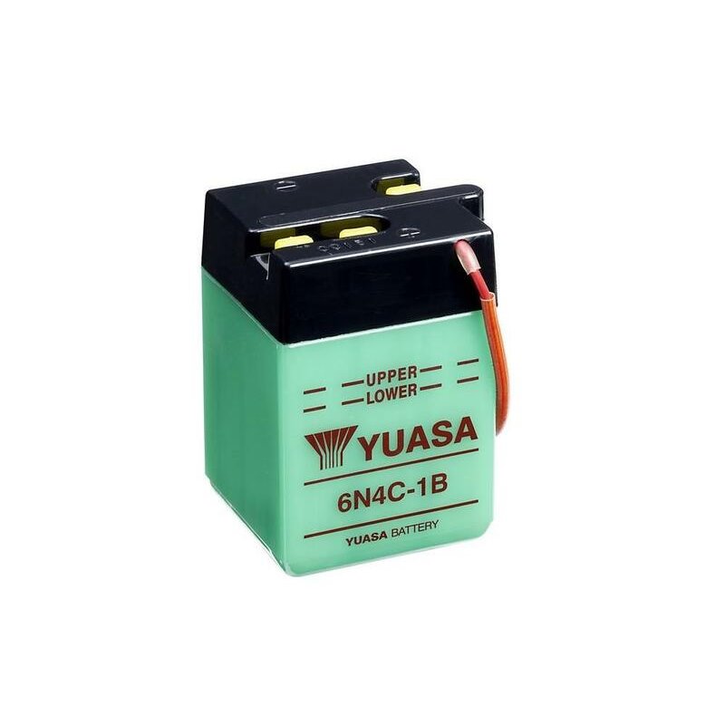 Batterie YUASA conventionnelle sans pack acide - 6N4C-1B Batterie YUASA conventionnelle sans pack acide - 6N4C-1B