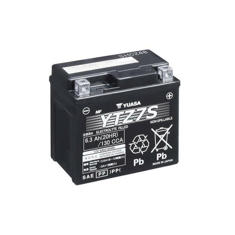 Batterie YUASA W/C sans entretien activé usine - YTZ7S Batterie YUASA W/C sans entretien activé usine - YTZ7S