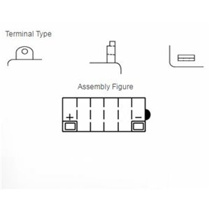Batterie YUASA conventionnelle sans pack acide - 12N9-4B-1
