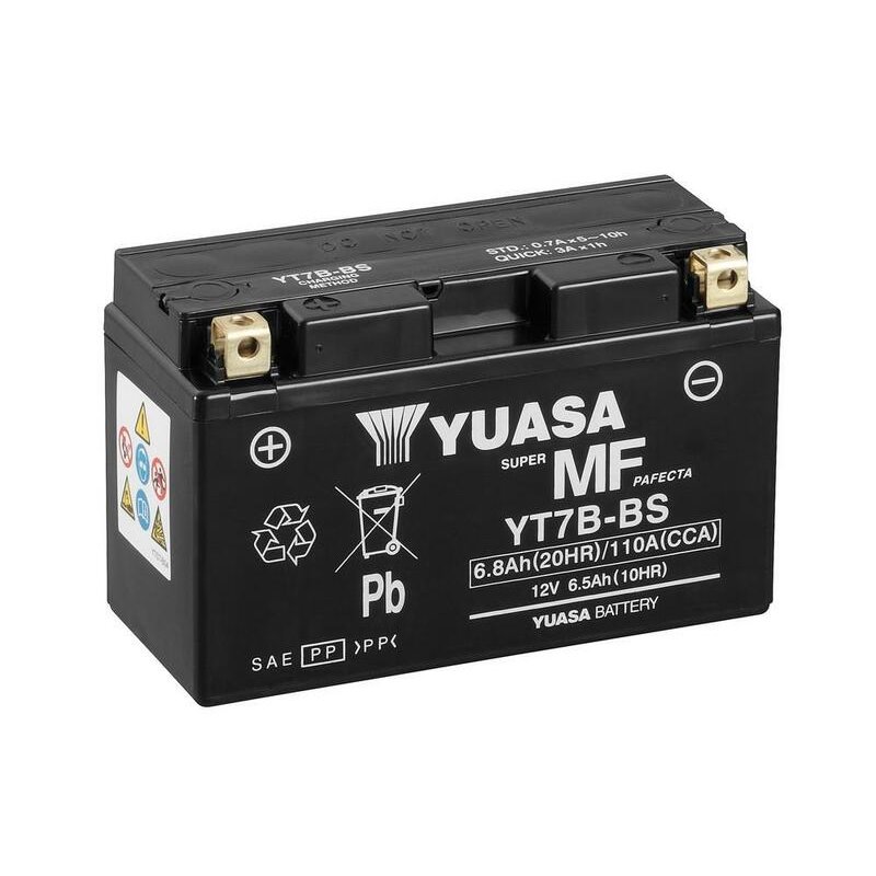 Batterie YUASA sans entretien avec pack acide - YT7B-BS Batterie YUASA sans entretien avec pack acide - YT7B-BS
