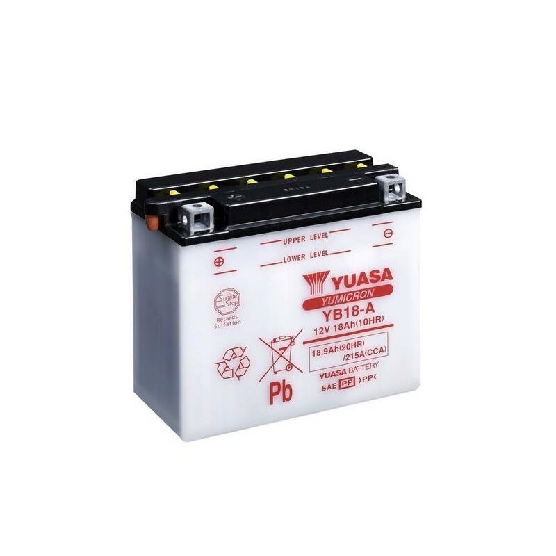 Batterie YUASA conventionnelle sans pack acide - YB18-A Batterie YUASA conventionnelle sans pack acide - YB18-A
