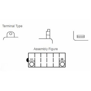 Batterie YUASA conventionnelle sans pack acide - YB12AL-A