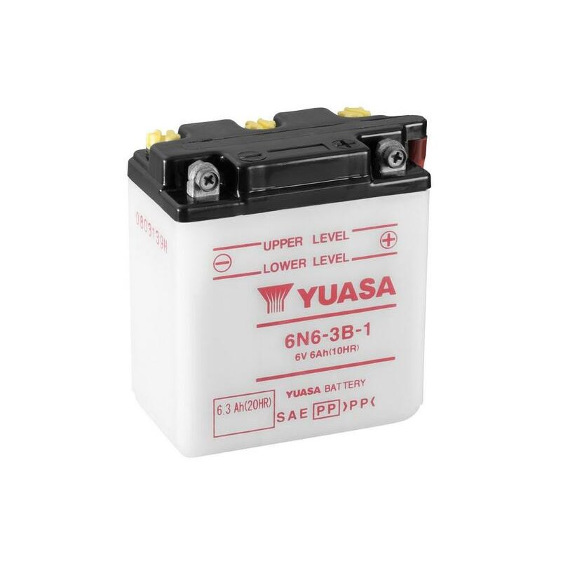 Batterie YUASA conventionnelle sans pack acide - 6N6-3B-1 Batterie YUASA conventionnelle sans pack acide - 6N6-3B-1