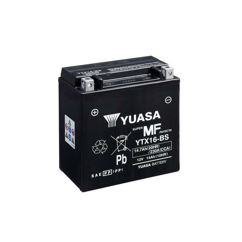 Batterie YUASA sans entretien avec pack acide - YTX16-BS Batterie YUASA sans entretien avec pack acide - YTX16-BS
