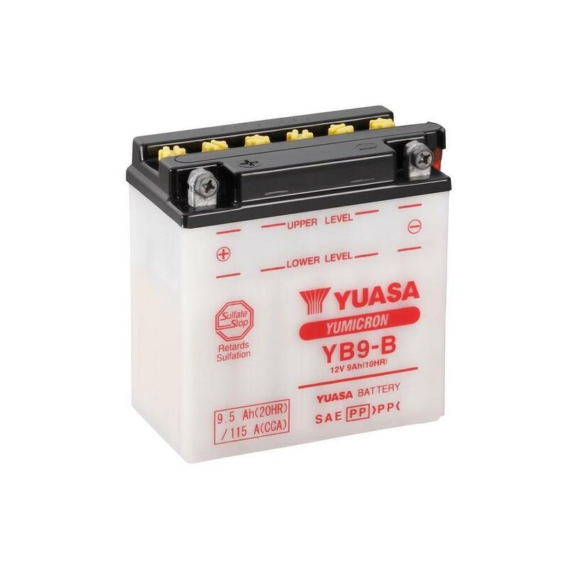 Batterie YUASA conventionnelle avec pack acide - YB9-B Batterie YUASA conventionnelle avec pack acide - YB9-B
