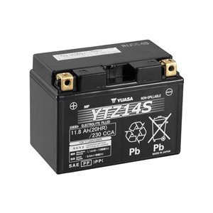 Batterie YUASA W/C sans entretien activé usine - YTZ14S