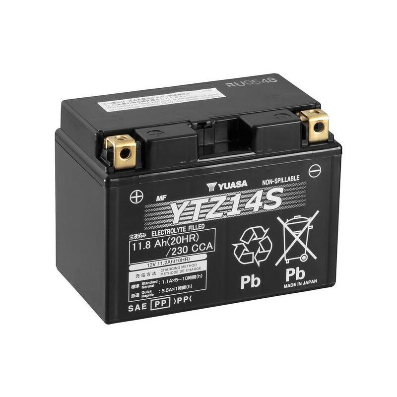Batterie YUASA W/C sans entretien activé usine - YTZ14S Batterie YUASA W/C sans entretien activé usine - YTZ14S