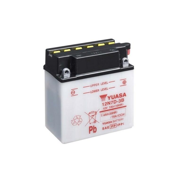 Batterie YUASA conventionnelle sans pack acide - 12N7D-3B Batterie YUASA conventionnelle sans pack acide - 12N7D-3B
