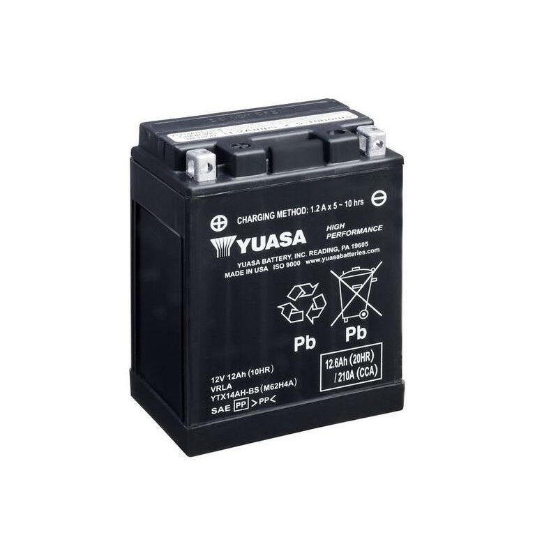 Batterie YUASA sans entretien avec pack acide - YTX14AH-BS Batterie YUASA sans entretien avec pack acide - YTX14AH-BS