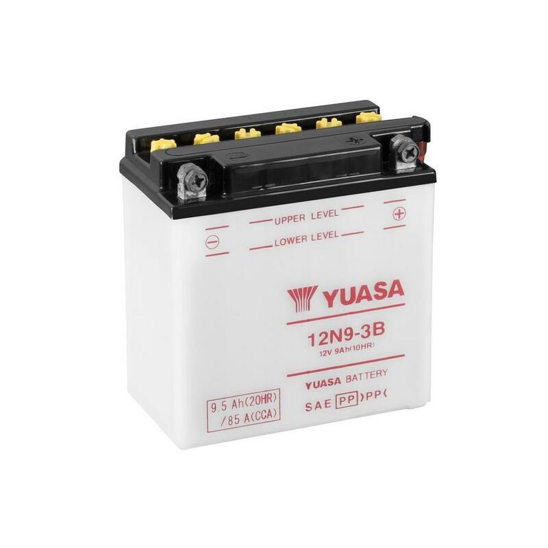 Batterie YUASA conventionnelle sans pack acide - 12N9-3B Batterie YUASA conventionnelle sans pack acide - 12N9-3B