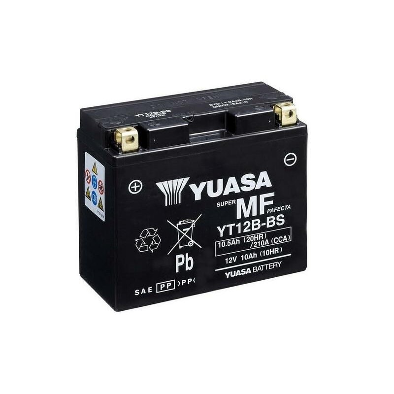 Batterie YUASA sans entretien avec pack acide - YT12B-BS Batterie YUASA sans entretien avec pack acide - YT12B-BS
