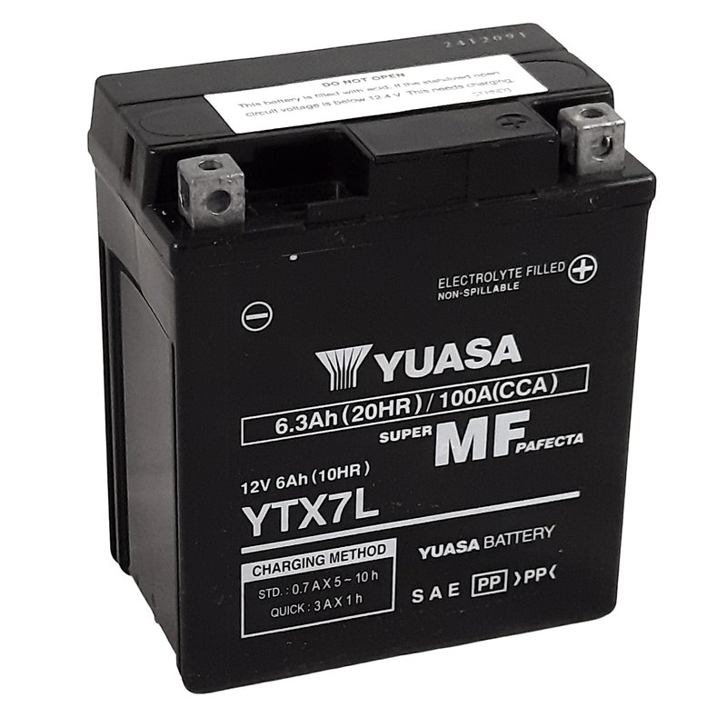Batterie YUASA W/C sans entretien activée usine - YTX7L FA Batterie YUASA W/C sans entretien activée usine - YTX7L FA