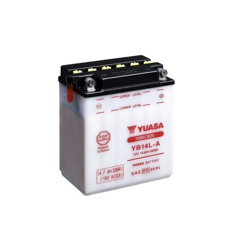 Batterie YUASA conventionnelle sans pack acide - YB14L-A Batterie YUASA conventionnelle sans pack acide - YB14L-A