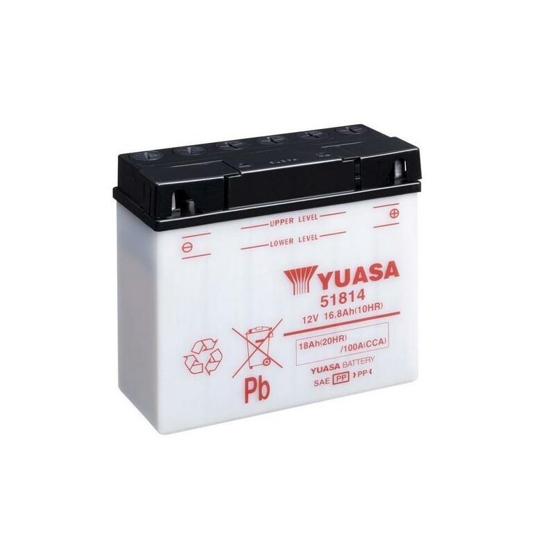 Batterie YUASA conventionnelle sans pack acide - 51814 Batterie YUASA conventionnelle sans pack acide - 51814