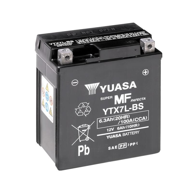 Batterie YUASA sans entretien avec pack acide - YTX7L-BS Batterie YUASA sans entretien avec pack acide - YTX7L-BS