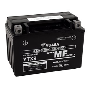 Batterie YUASA W/C sans entretien activée usine - YTX9 FA