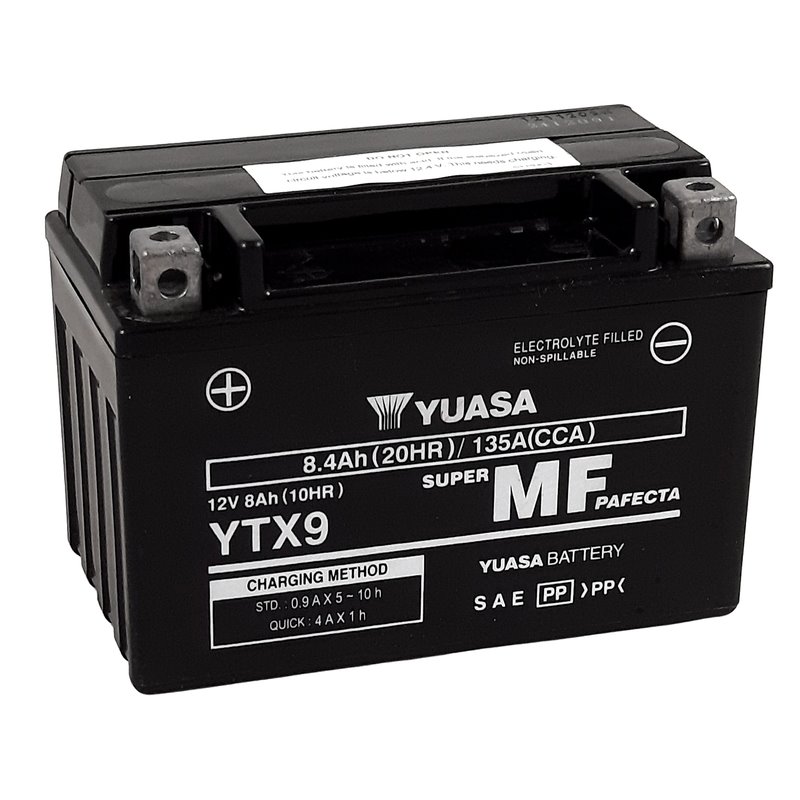 Batterie YUASA W/C sans entretien activée usine - YTX9 FA Batterie YUASA W/C sans entretien activée usine - YTX9 FA