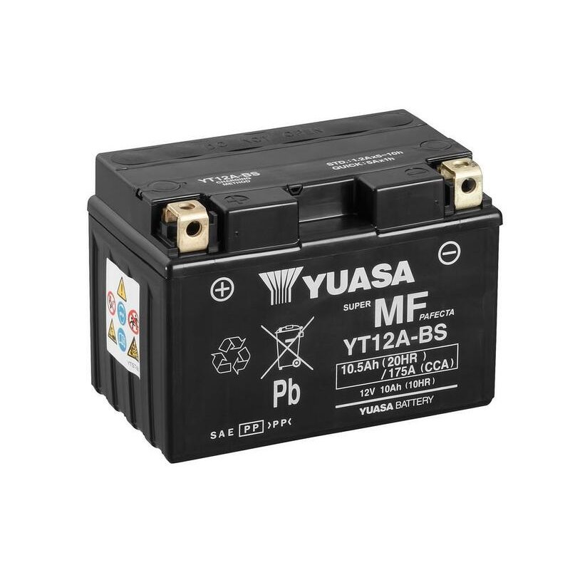 Batterie YUASA sans entretien avec pack acide - YT12A-BS Batterie YUASA sans entretien avec pack acide - YT12A-BS