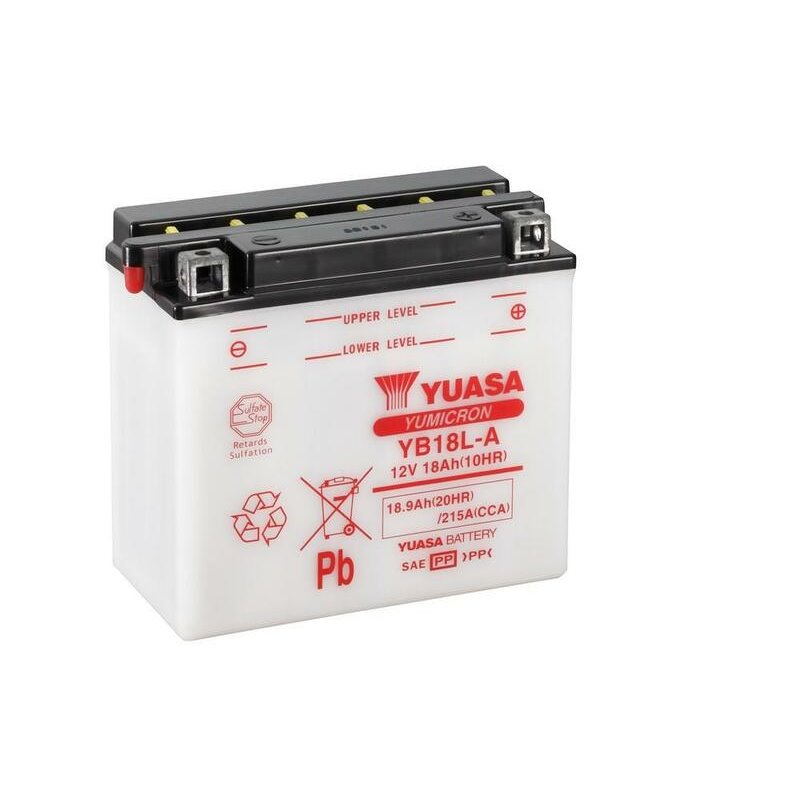 Batterie YUASA conventionnelle sans pack acide - YB18L-A Batterie YUASA conventionnelle sans pack acide - YB18L-A