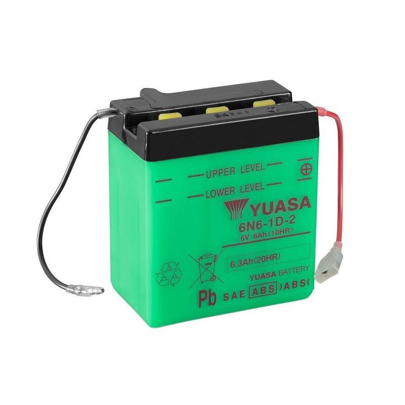 Batterie YUASA conventionnelle sans pack acide - 6N6-1D-2 Batterie YUASA conventionnelle sans pack acide - 6N6-1D-2