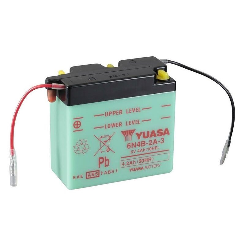 Batterie YUASA conventionnelle sans pack acide - 6N4B-2A-3 Batterie YUASA conventionnelle sans pack acide - 6N4B-2A-3