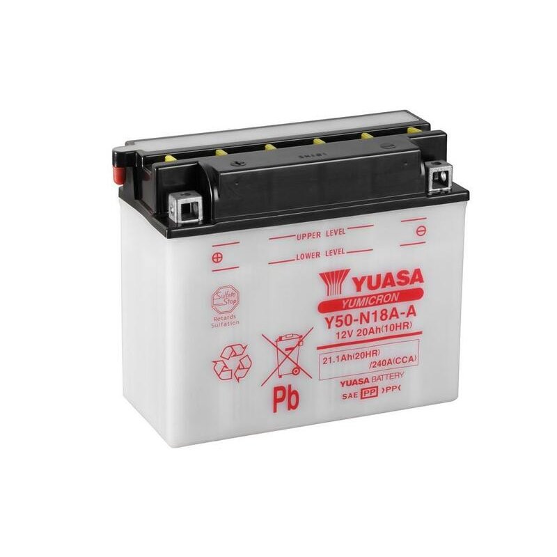 Batterie YUASA conventionnelle sans pack acide - Y50-N18A-A Batterie YUASA conventionnelle sans pack acide - Y50-N18A-A