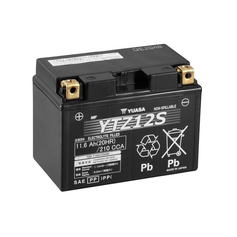 Batterie YUASA W/C sans entretien activé usine - YTZ12S Batterie YUASA W/C sans entretien activé usine - YTZ12S