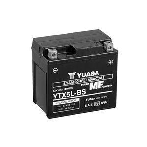Batterie YUASA sans entretien avec pack acide - YTX5L-BS