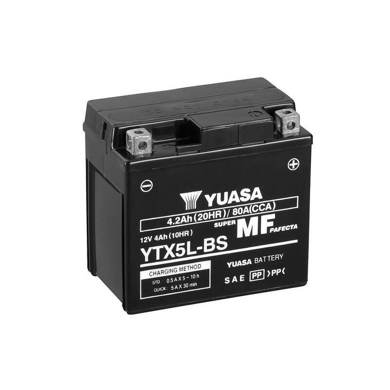 Batterie YUASA sans entretien avec pack acide - YTX5L-BS Batterie YUASA sans entretien avec pack acide - YTX5L-BS