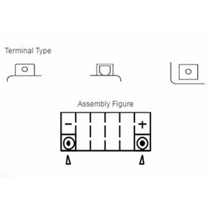 Batterie YUASA sans entretien avec pack acide - YTX5L-BS