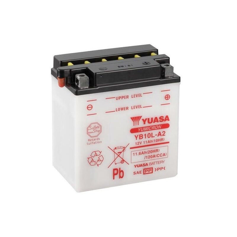 Batterie YUASA conventionnelle sans pack acide - YB10L-A2 Batterie YUASA conventionnelle sans pack acide - YB10L-A2