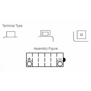 Batterie YUASA conventionnelle sans pack acide - YB12B-B2