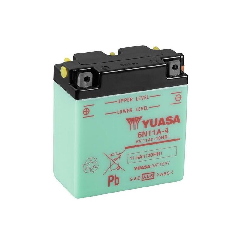 Batterie YUASA conventionnelle sans pack acide - 6N11A-4 Batterie YUASA conventionnelle sans pack acide - 6N11A-4