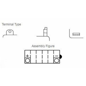 Batterie YUASA conventionnelle sans pack acide - YB12A-B