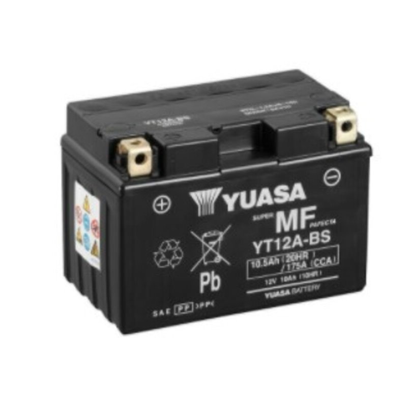 Batterie YUASA W/C sans entretien activée usine - YT12A Batterie YUASA W/C sans entretien activée usine - YT12A